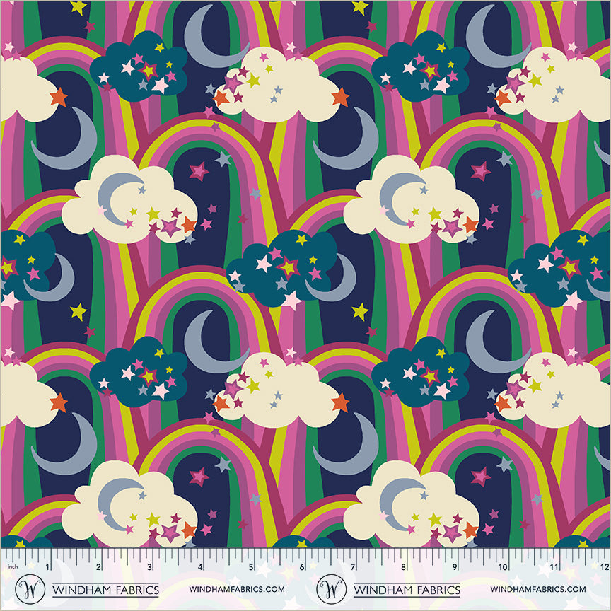 Iris in Deep Space from Cosmos by Sally Kelly for Windham Fabrics
