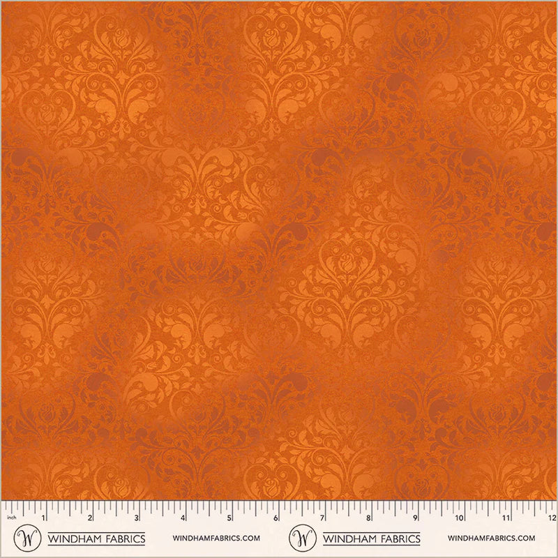 Midnight Hollow - Damask in Fiery - by Jennifer Lambein with Windham Fabrics