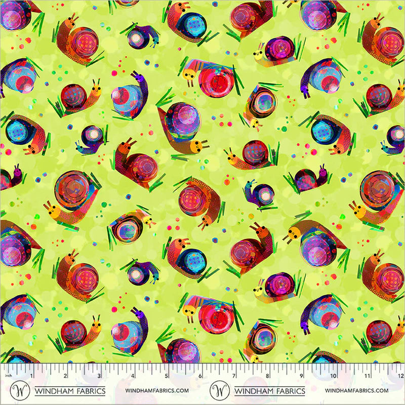 Animal Kingdom - Garden Snails - by Gareth Lucas with Windham Fabrics