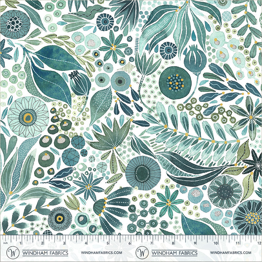 Additional view of Pebble & Posy Wild Woodland in Jade