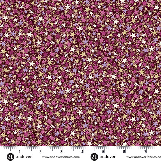 Luna by Makower UK - Red Star with Andover Fabrics