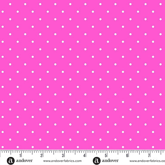 Simply Spot - Hot Pink - by Andover Fabrics