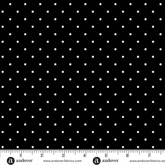 Simply Spot - Black - by Andover Fabrics