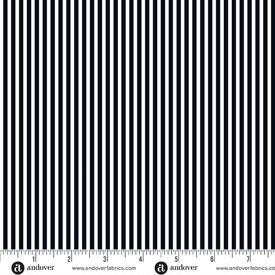 Simply Stripe - Black - by Andover Fabrics