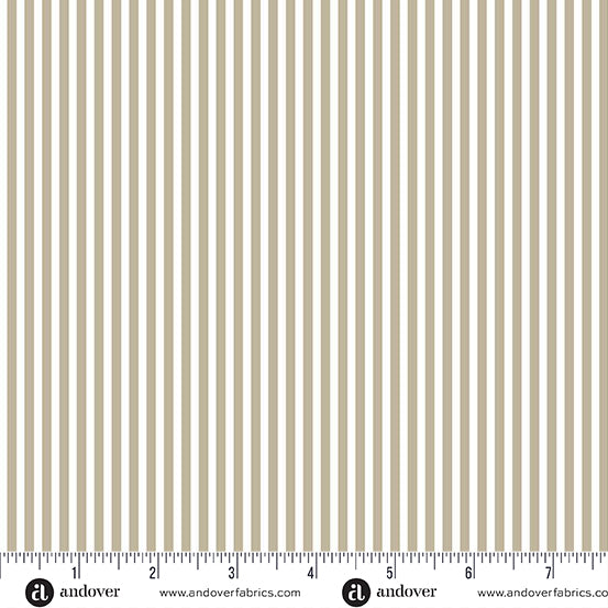 Simply Stripe - Taupe - by Andover Fabrics