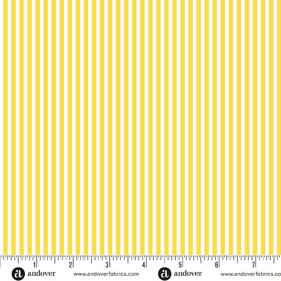 Simply Stripe - Lemon - by Andover Fabrics