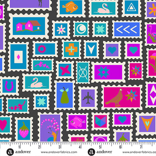 Color Wheel - Night Collector - by Alison Glass with Andover Fabrics