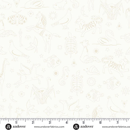 Sun Print 2025 - Swan Philately - Cosmos by Alison Glass with Andover Fabrics