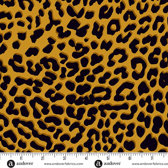 Iconic Fabric in Gold Beastmode by Libs Elliott with Andover Fabrics