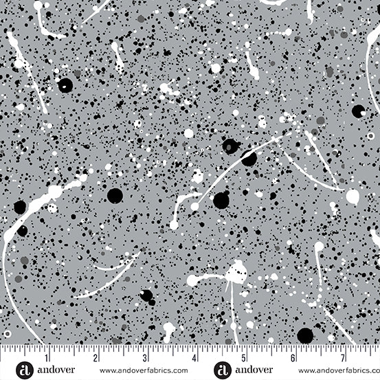 Iconic Fabric - Dark Matter in Ash - by Libs Elliott with Andover Fabrics