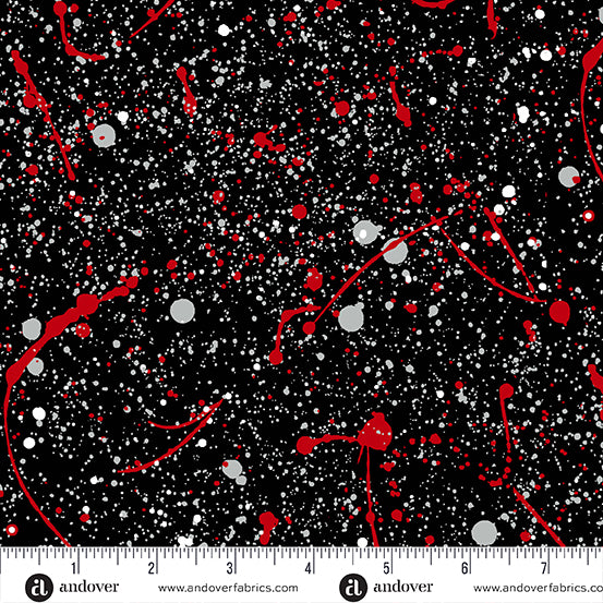 Iconic Fabric - Dark Matter in Brick - by Libs Elliott with Andover Fabrics