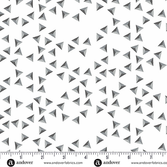 Iconic Fabric in Dove Studs by Libs Elliott with Andover Fabrics