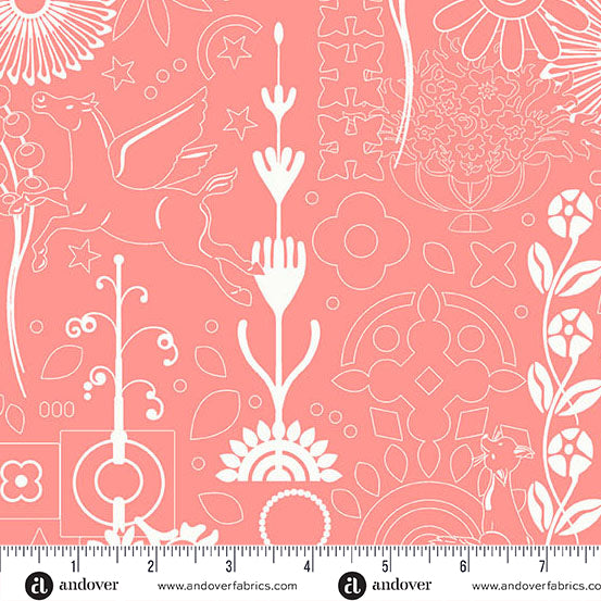 Sun Print 2025 - Piglet Cameo - Cosmos by Alison Glass with Andover Fabrics
