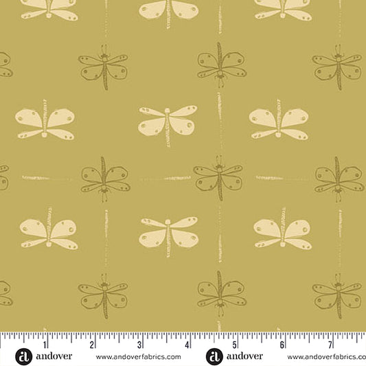 Meadow Walk - Flutter Dragonfly Daze by Alexandra Bordallo with Andover Fabrics
