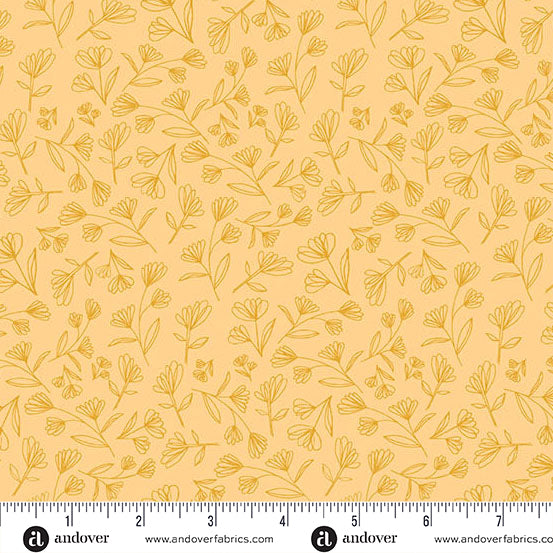 Meadow Walk - Sunlight Wild Freesia by Alexandra Bordallo with Andover Fabrics