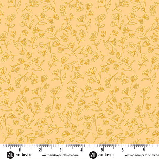 Meadow Walk - Sunlight Wild Freesia by Alexandra Bordallo with Andover Fabrics