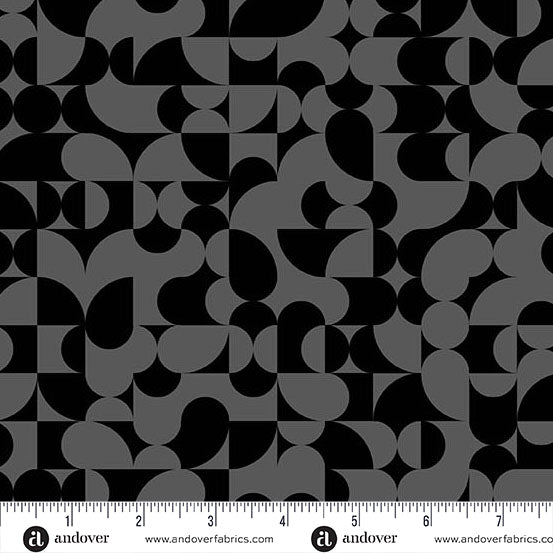 Still - Black Half Dome (Half Yard Cut) by Libs Elliott with Andover Fabrics