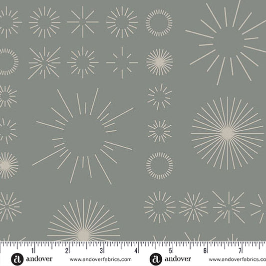 Still - Pewter Bursts - by Libs Elliott with Andover Fabrics