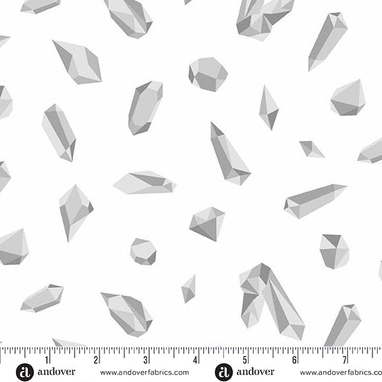 Still - White Crystals (Half Yard Cut) by Libs Elliott with Andover Fabrics