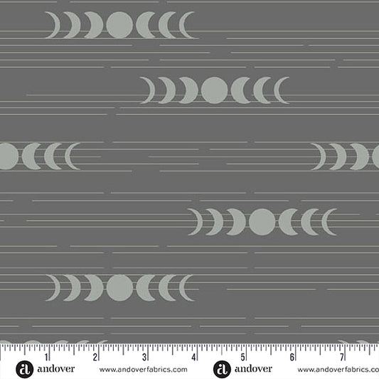 Still - Moon Phases Pewter - by Libs Elliott with Andover Fabrics