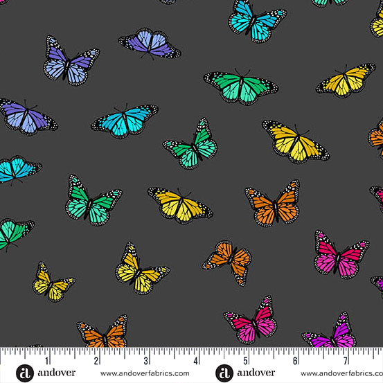 Color Wheel - Night Butterfly Rainbow - by Alison Glass with Andover Fabrics
