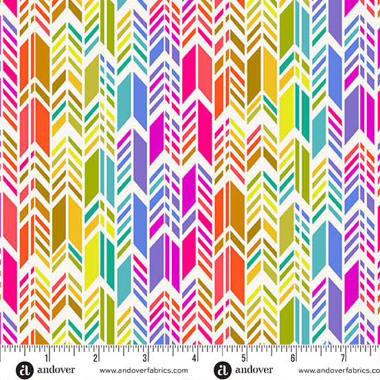 Color Wheel - Day Spectrum Feathers - by Alison Glass with Andover Fabrics