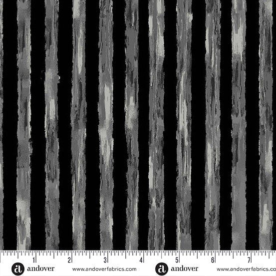 Phantasm - Shadow Stripe in Ash - by Libs Elliot with Andover Fabrics