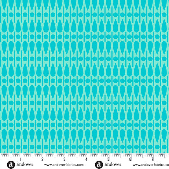 Sun Print 2024 - Scatter in Aqua - by Alison Glass with Andover Fabric