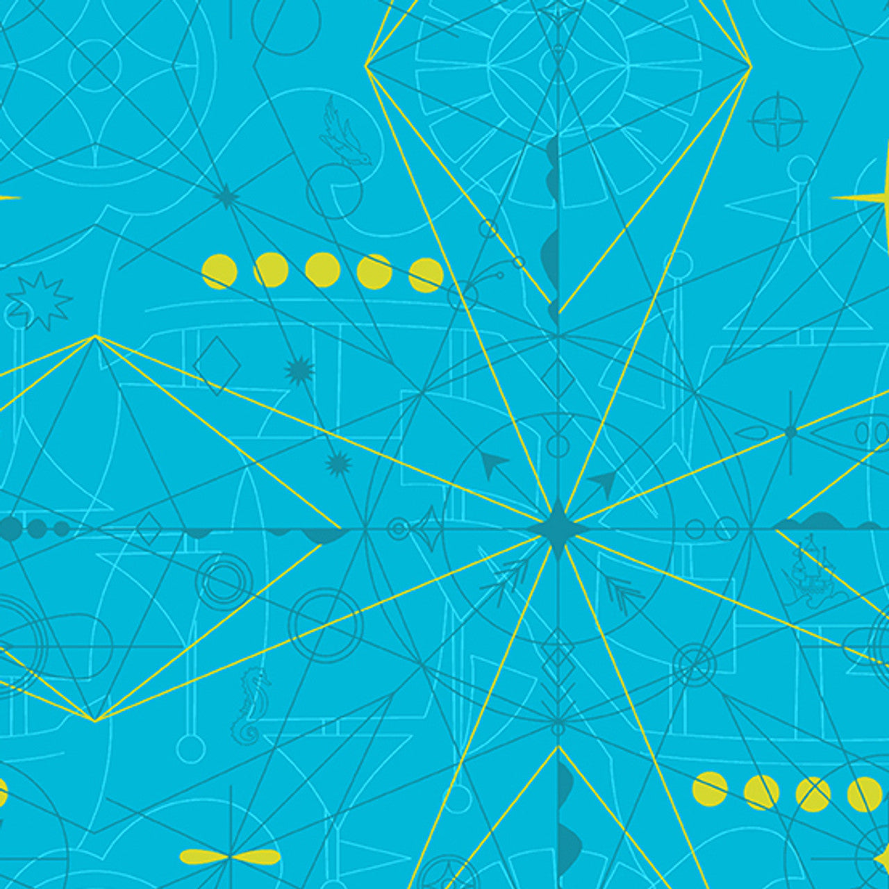 Sun Print 2022 - Compass in Water - by Alison Glass with Andover Fabrics