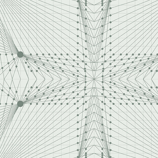 Wallflower - Interconnection in Moonstone - by Giucy Giuce with Andover Fabric