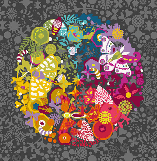 Color Wheel - Night Art Theory Wide 108" - by Alison Glass with Andover Fabrics