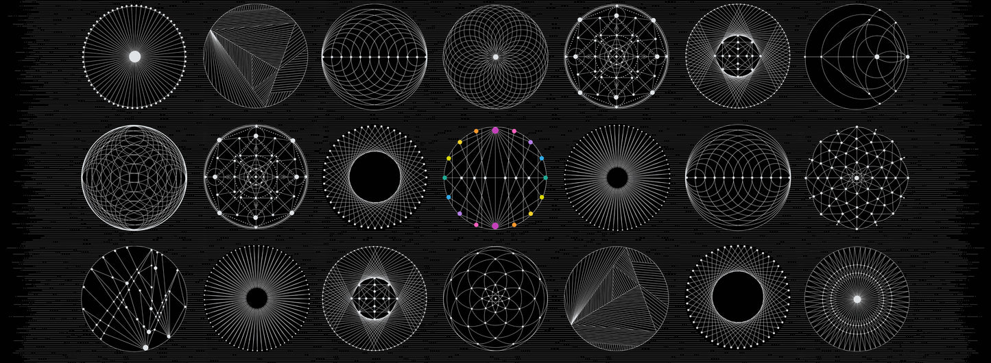 40 - Night - Hypotrochoid 108" Wide Back - by Giucy Giuce with Andover Fabrics