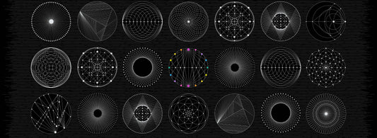 40 - Night - Hypotrochoid 108" Wide Back - by Giucy Giuce with Andover Fabrics