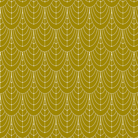 Century Prints - Deco - Curtains in Brass - by Giucy Guice with Andover Fabrics
