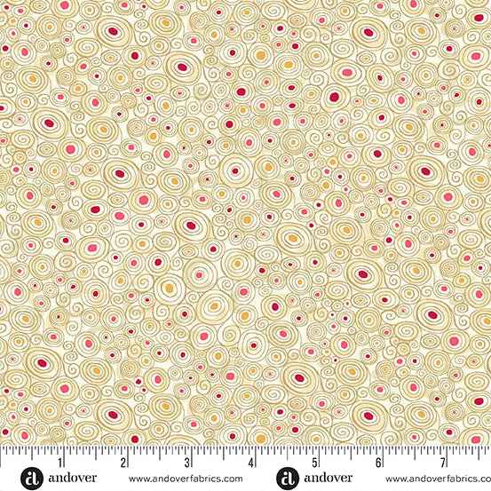 Golden by Makower UK – Scroll (Cream) – by Makower UK with Makower UK