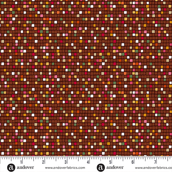 Golden by Makower UK – Mosaic (Brown) – by Makower UK with Andover Fabrics