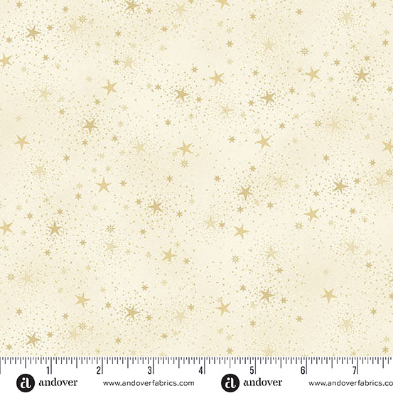 Adorn - Sparkle in Cream - by Makower UK with Andover Fabrics