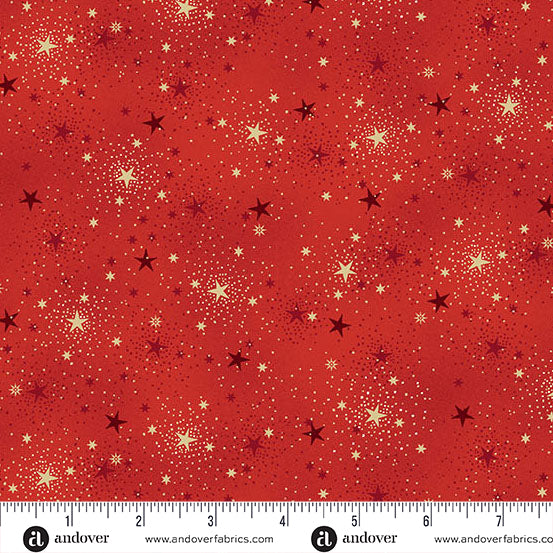 Adorn - Sparkle in Red - by Makower UK with Andover Fabrics