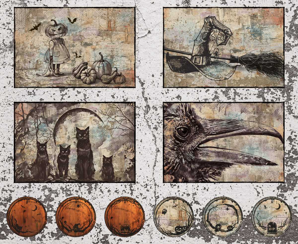 Scary Spice - Placemat Project Panel 36" - by Funny Girl with Studio E Fabrics