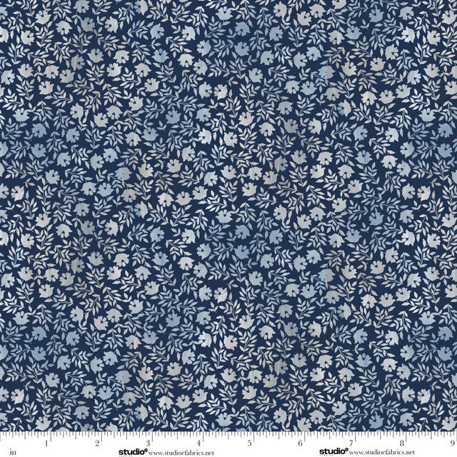 Kindly, Yours - Modern Calico in Indigo - by Diane Kappa with Studio E Fabrics