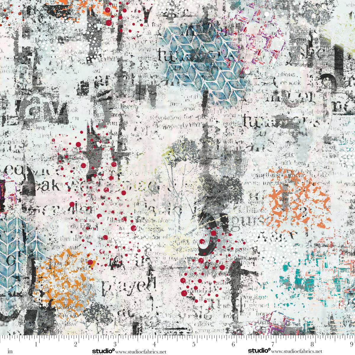 Free Falling - Paper Match in Pearl - by Funny Girl with Studio E Fabrics