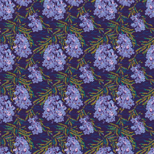 Wandering Eye - Jacaranda in Cool - by Kathy Doughty with Figo Fabrics
