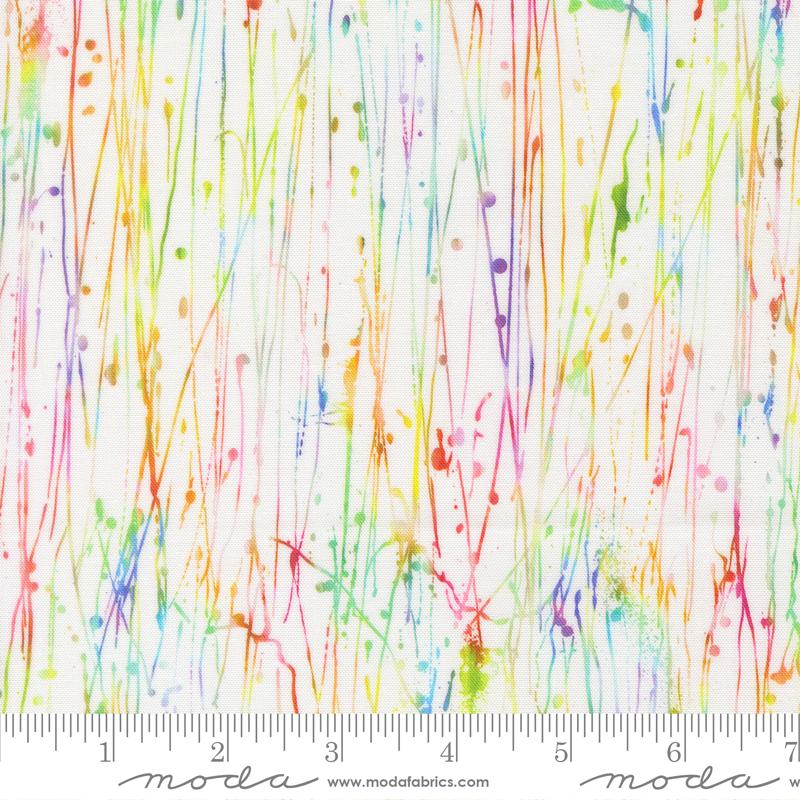 Gradients Gallery - Dripping Paint in Rainbow - by Moda Fabrics