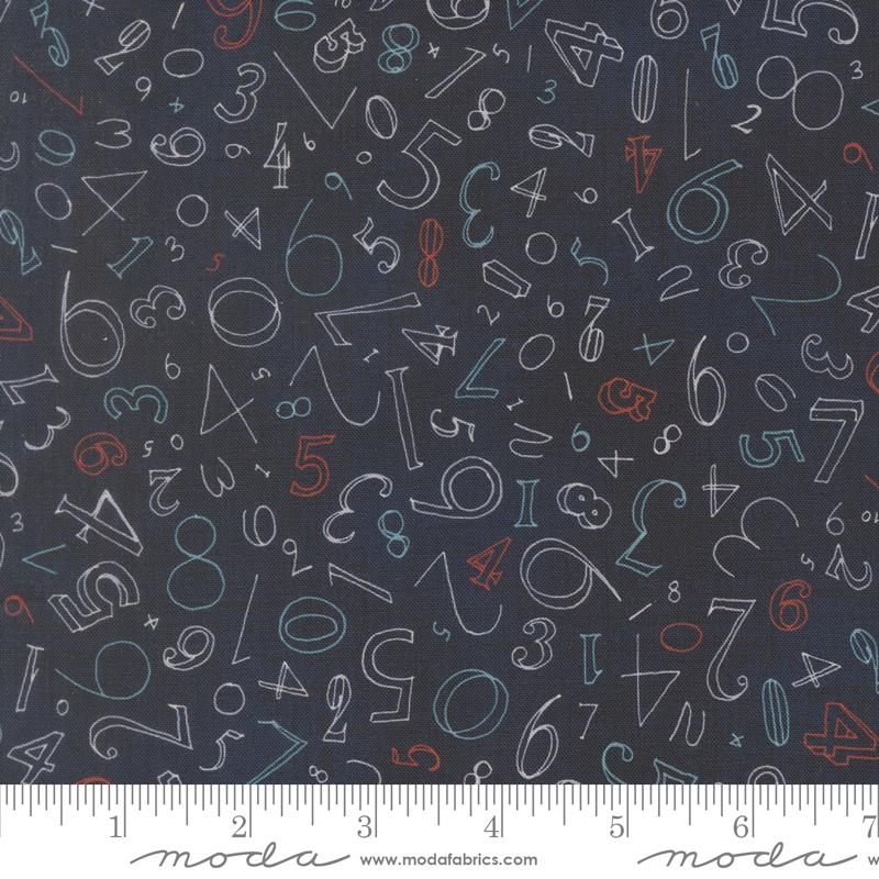 Data - Numerals in Hawking - by Janet Clare with Moda Fabrics