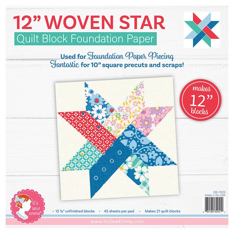 12" Woven Star Foundation Paper Pad