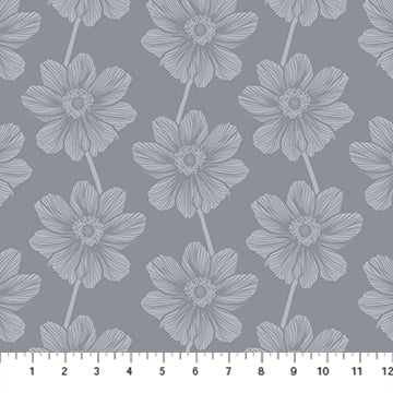 Indelible: Soft - Anemone in Overcast - by Anna Maria Textiles