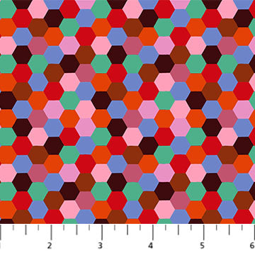 Piecework - Hexagons in Rustic - by Anna Maria Textiles