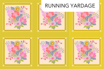 Allegory - Square Dance in Tart (24" x WOF Panel) - by Anna Maria Textiles