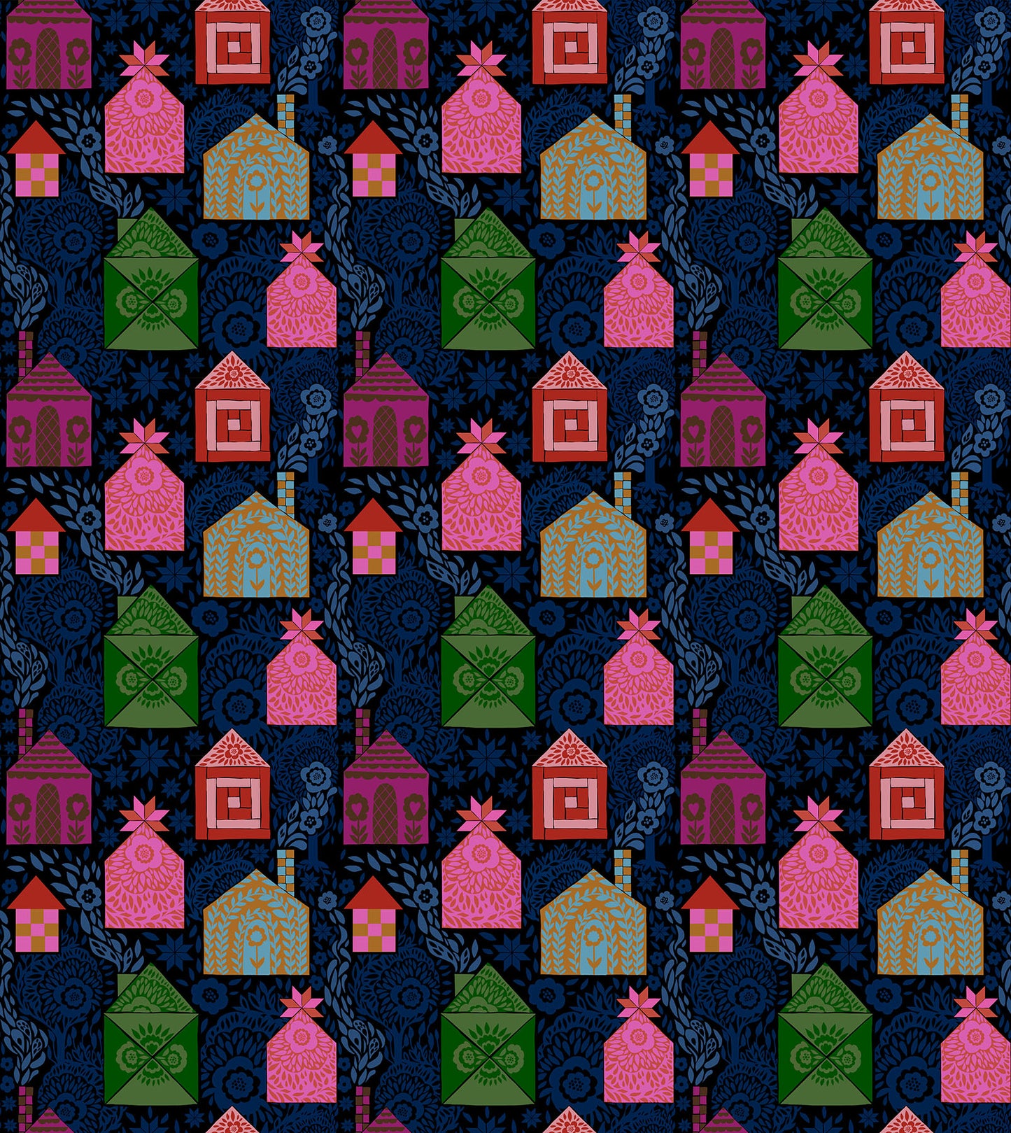 Allegory - Storybook in Dark - by Anna Maria Textiles with Northcott Fabrics