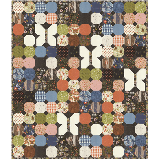 Boho Butterfly Quilt Kit – Featuring Night Owl by Gingiber with Moda Fabrics